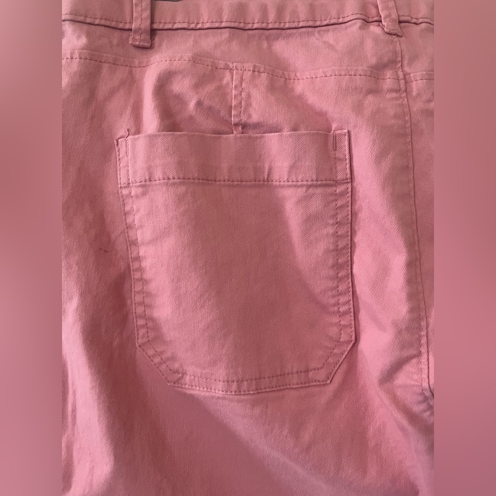 Old Navy Pink Melon Color Women's khaki Cropped Pants size 4 - Picture 13 of 16